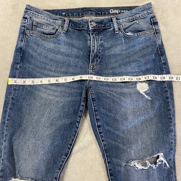 GAP Distressed Mid-Rise Skinny Jeans Size 32 Tall - Picture 14 of 16